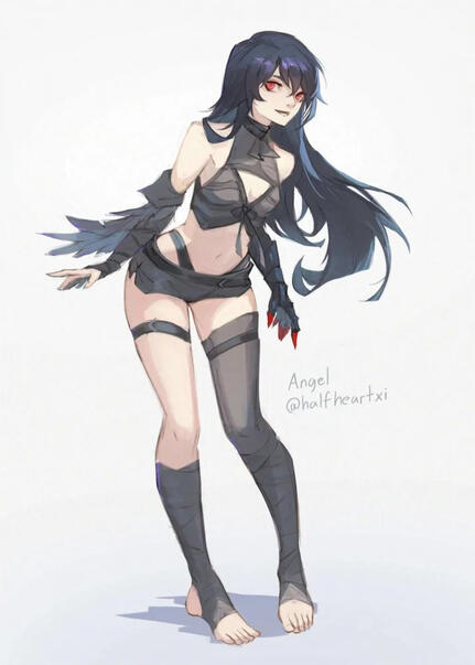 Raven, full character art