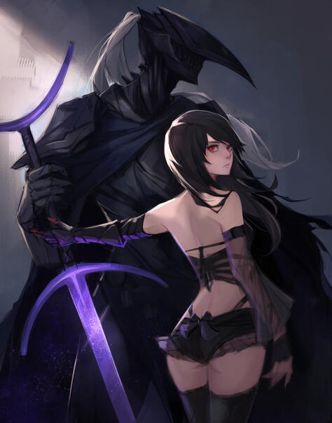 Raven and her Shadow. The artist, Max58 (@Max58Art), was kind enough to help me problem solve this artwork when I needed help.