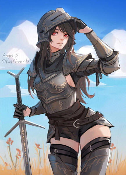 Raven knight illustration.