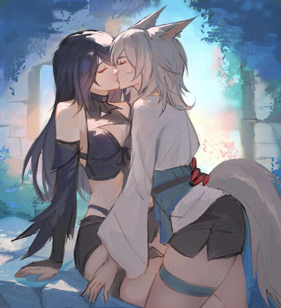 My OCs Fenn and Raven
