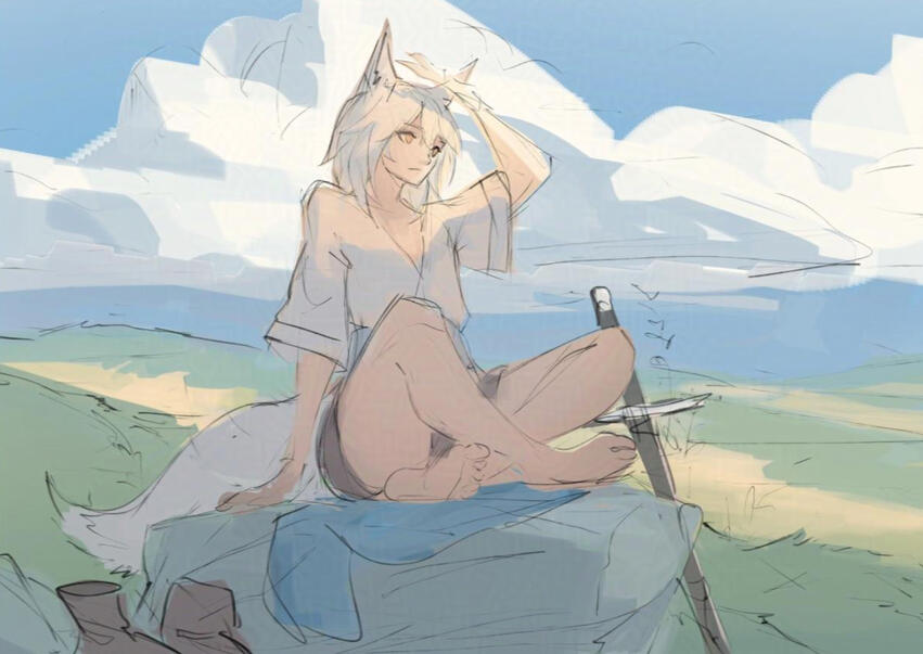 In progress painting
