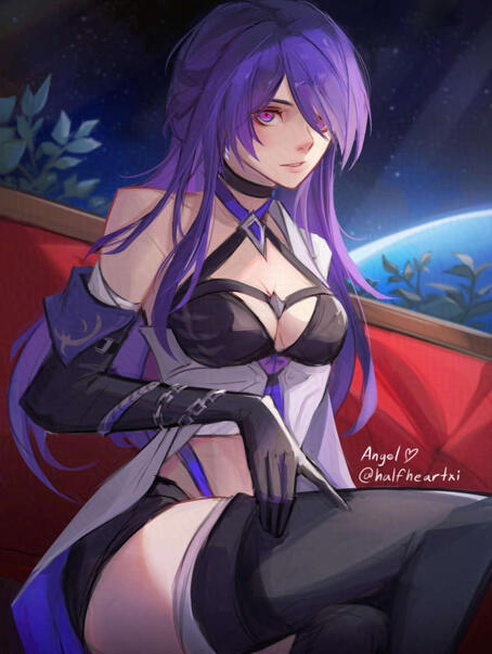 Fanart of Acheron from Honkai: Star Rail